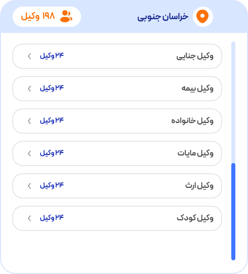 لیست وکلا